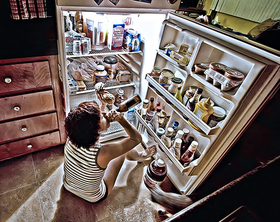 Photo of binge by fridge by Corie Howell
